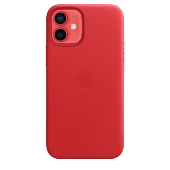 Coque cuir MagSafe iPhone 12 mini Red Rouge itsu maroc