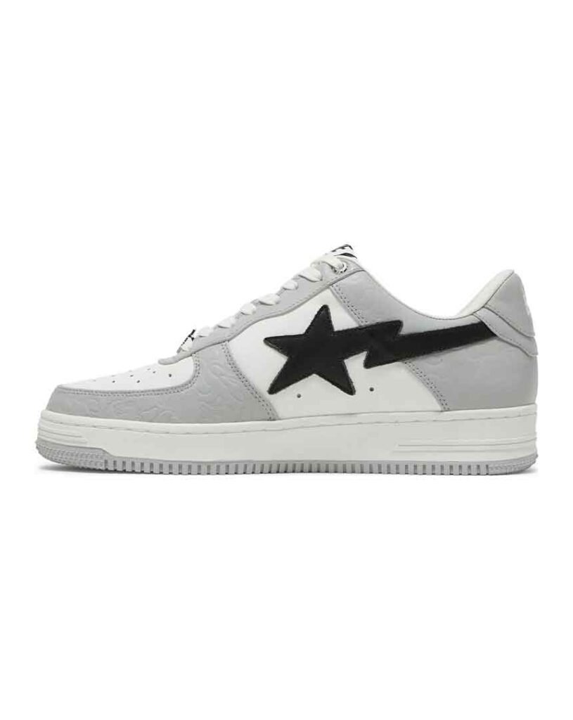 Bapesta Low M2 White Grey itsu maroc 1