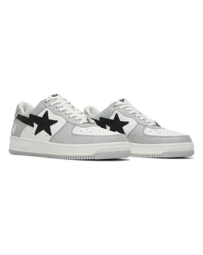 Bapesta Low M2 White Grey itsu maroc