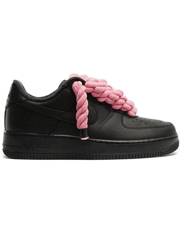 Nike Air Force 1 Low '07 Black Rope Pink Laces Maroc - Itsu.ma