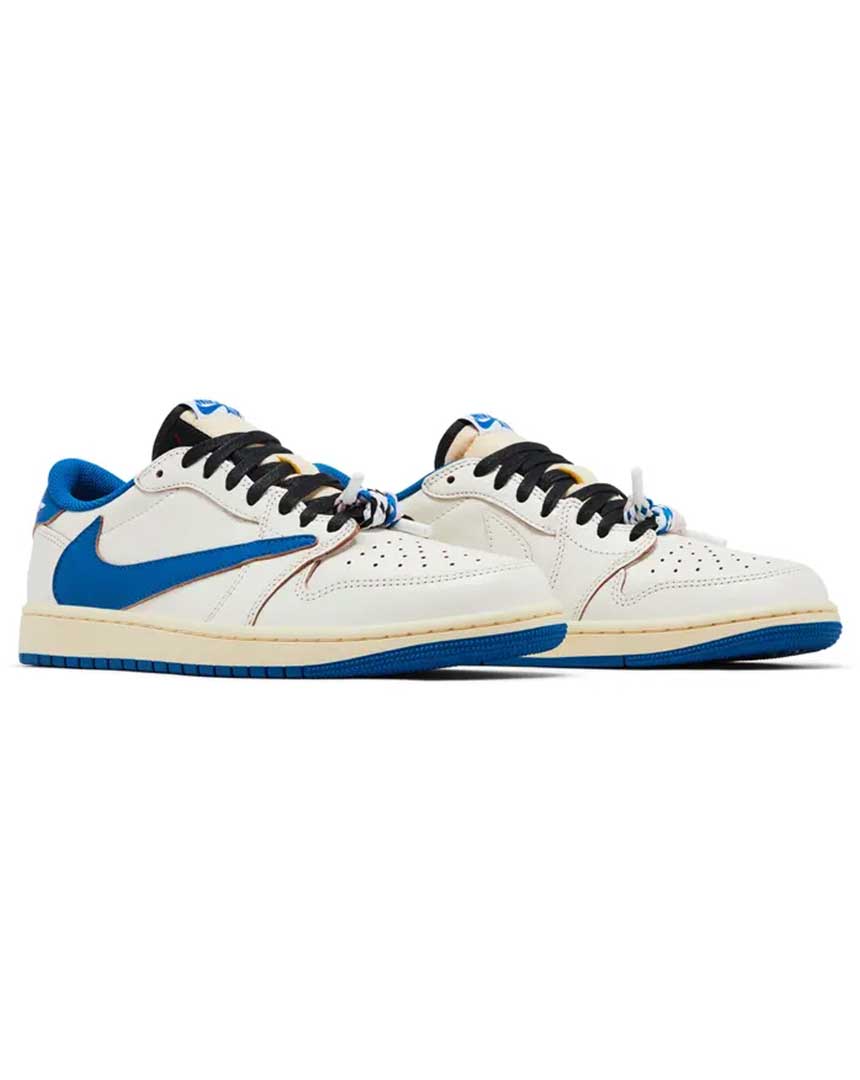 Nike Air Jordan 1 x Fragment Design x Travis Scott Retro Low OG SP Sail Military Blue 2