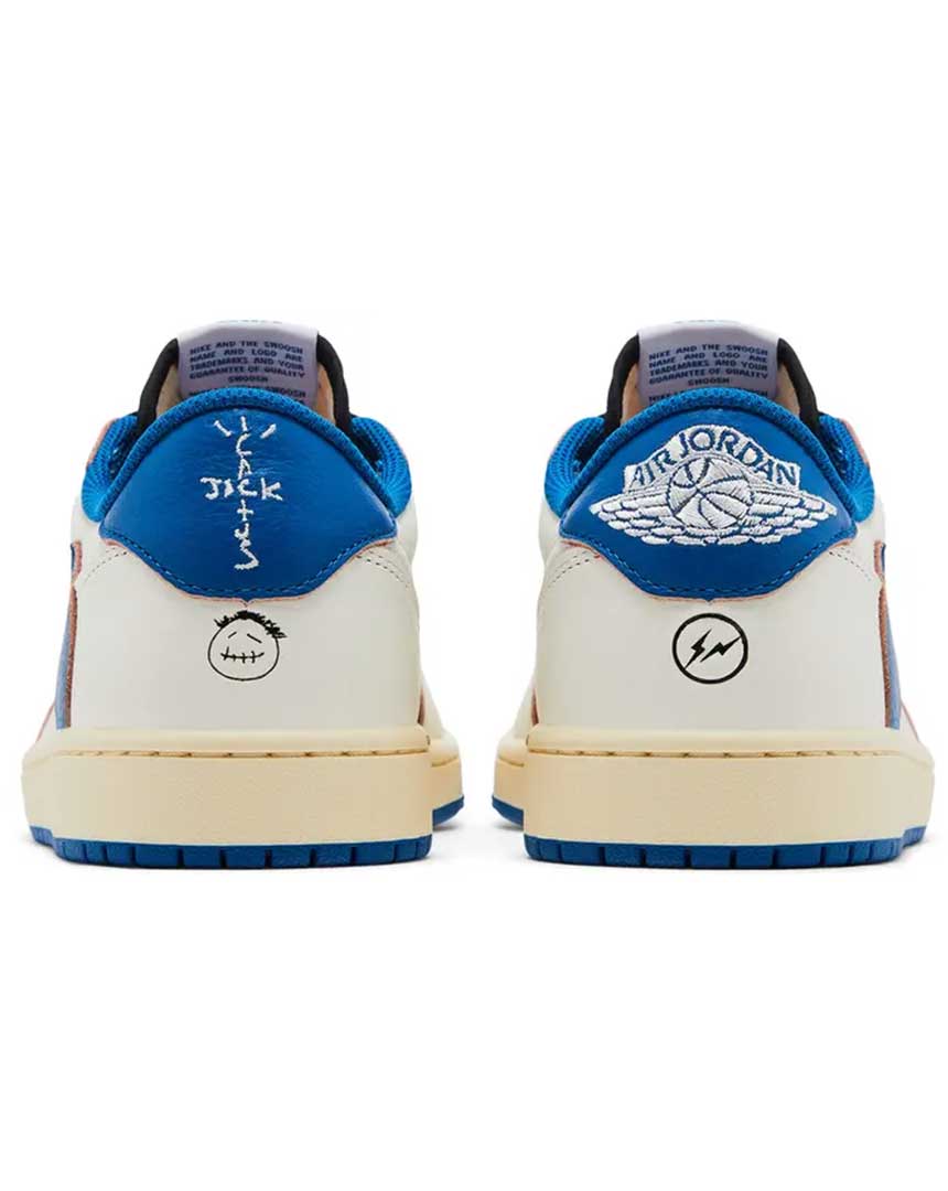 Nike Air Jordan 1 x Fragment Design x Travis Scott Retro Low OG SP Sail Military Blue 3