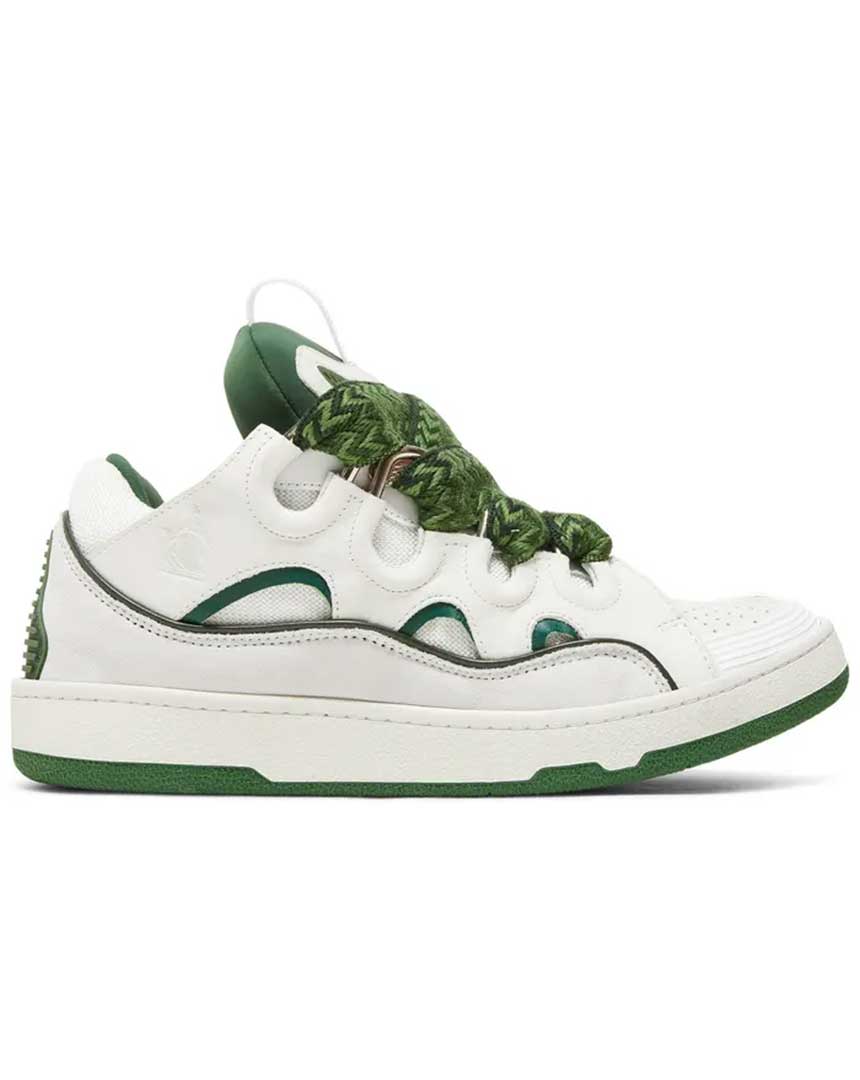 Lanvin Curb Sneakers White Khaki Maroc - Itsu.ma