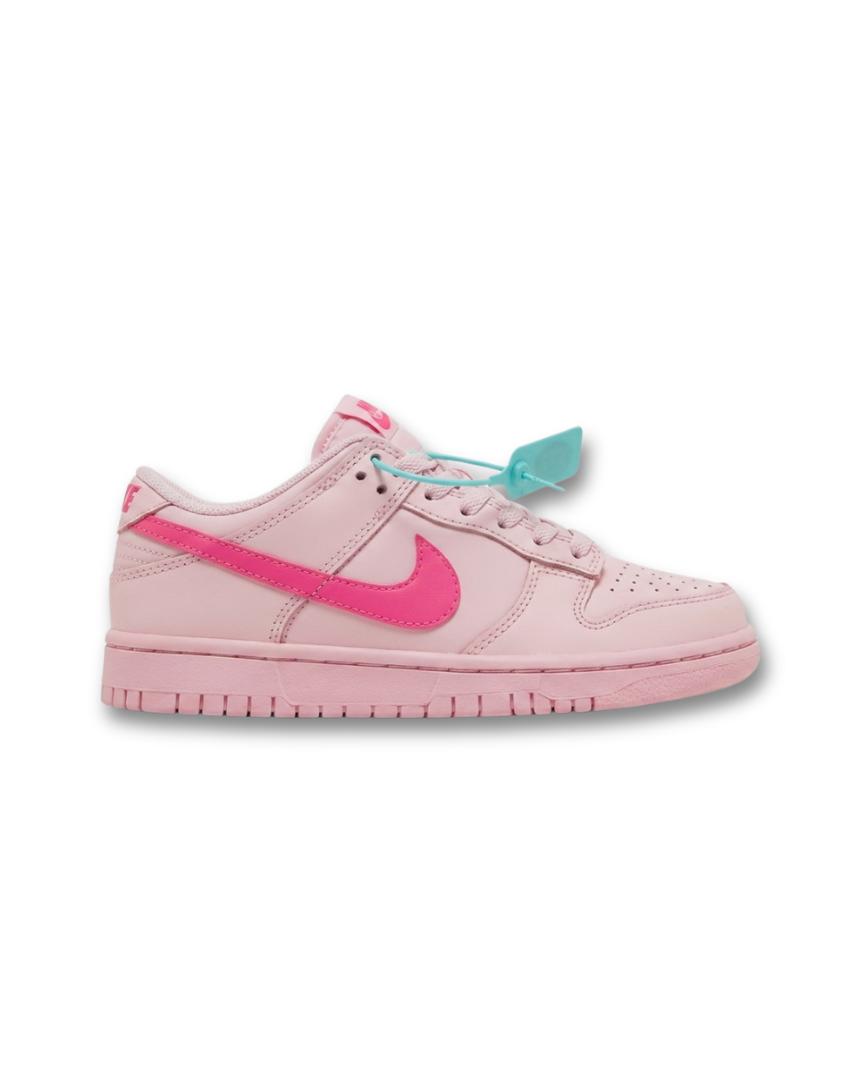 sneakers nike dunk low fille triple pink rose